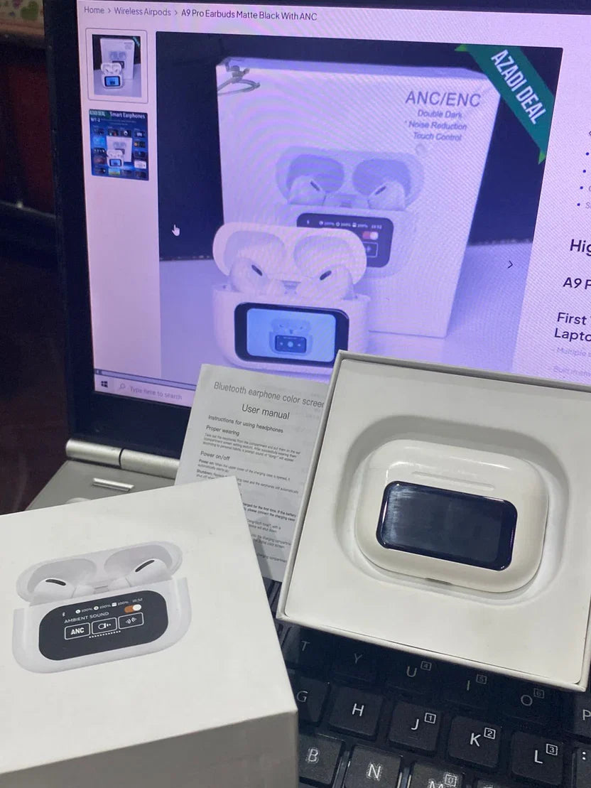 A9 Pro Earbuds with ANC & LED Display