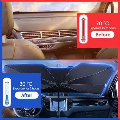 Car Sun Shade Protector Umbrella Style - Auto Front Screen Sunshade Covers Car Sun Protector
