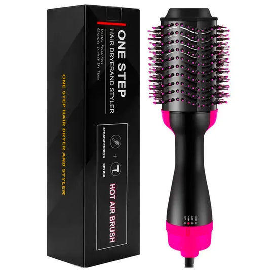 4-in-1 Blow Hair Dryer - Volumizer Brush, Straightening & Curl