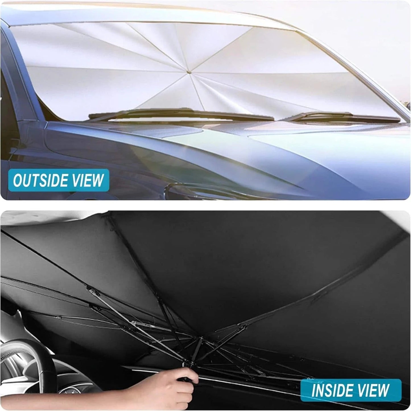 Car Sun Shade Protector Umbrella Style - Auto Front Screen Sunshade Covers Car Sun Protector